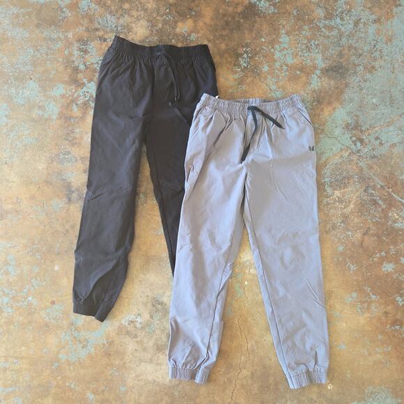 Hurley Boys Performance Jogger Lot of 2 Size 14/16 Black Gray Pants Active - Picture 1 of 10